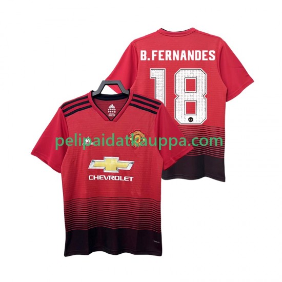 Manchester United B.FERNANDES 18 2018 2019 Retro Koti Fanipelipaita (Miehet) Lyhythihainen