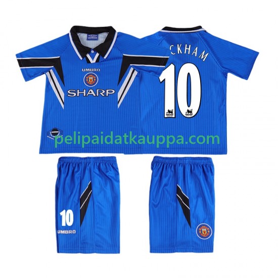 Manchester United BECKHAM 10 1996 Retro Kolmas Fanipelipaita (Lasten) 1998 Lyhythihainen