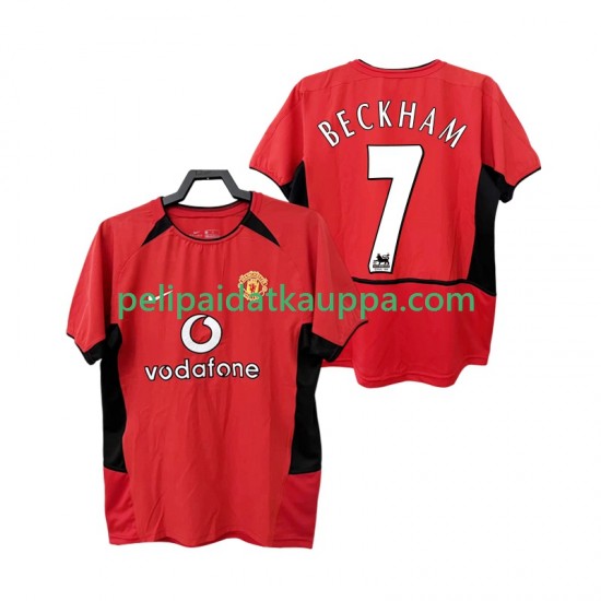 Manchester United BECKHAM 7 Retro Koti Fanipelipaita (Miehet) 2004 2002 Lyhythihainen Manchester United BECKHAM 7 Retro Koti Fanipelipaita (Miehet) 2004 2002 Lyhythihainen