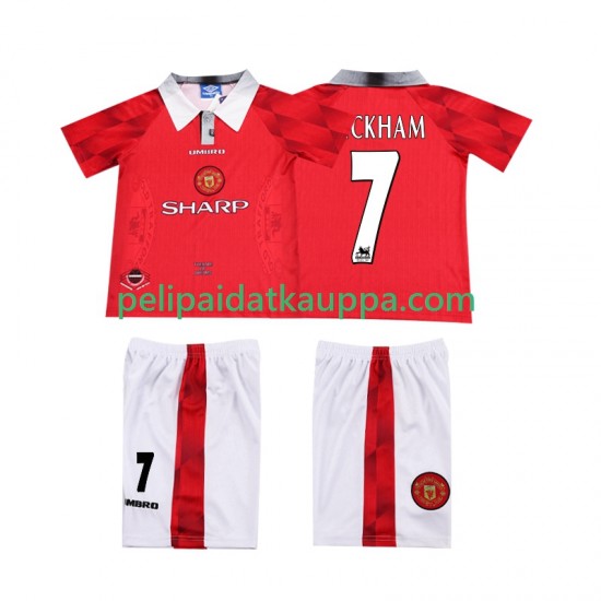 Manchester United BECKHAM 7 1996 1997 Retro Koti Fanipelipaita (Lasten) Lyhythihainen Manchester United BECKHAM 7 1996 1997 Retro Koti Fanipelipaita (Lasten) Lyhythihainen