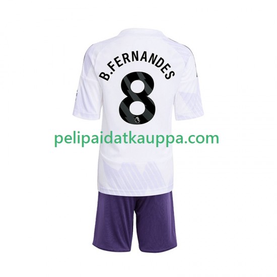 Manchester United Bruno Fernandes 8 Vieras Fanipelipaita (Lasten) 2025-2026 Lyhythihainen