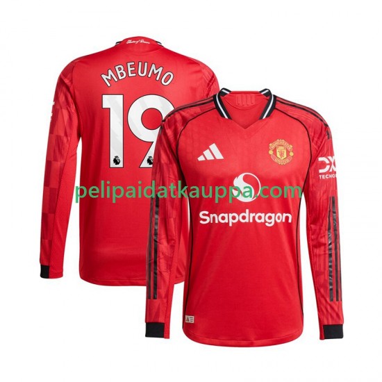 Manchester United Bryan Mbeumo 19 Koti Fanipelipaita (Miehet) 2025-2026 Pitkähihainen Manchester United Bryan Mbeumo 19 Koti Fanipelipaita (Miehet) 2025-2026 Pitkähihainen