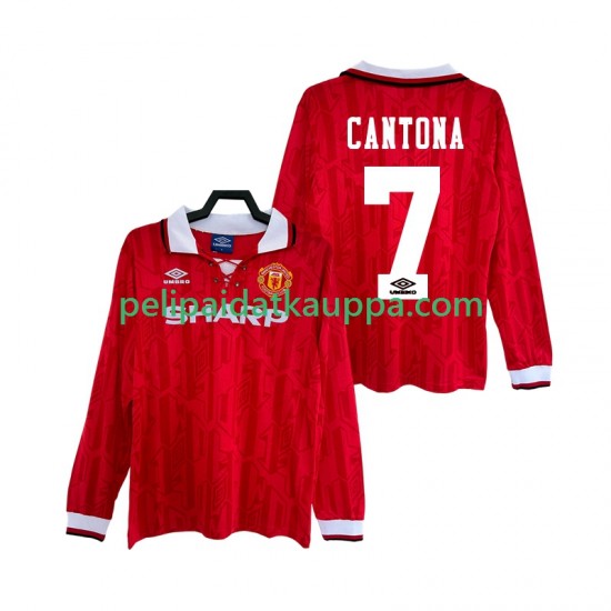 Manchester United CANTONA 7 1992 Retro Koti Fanipelipaita (Miehet) 1994 Pitkähihainen Manchester United CANTONA 7 1992 Retro Koti Fanipelipaita (Miehet) 1994 Pitkähihainen