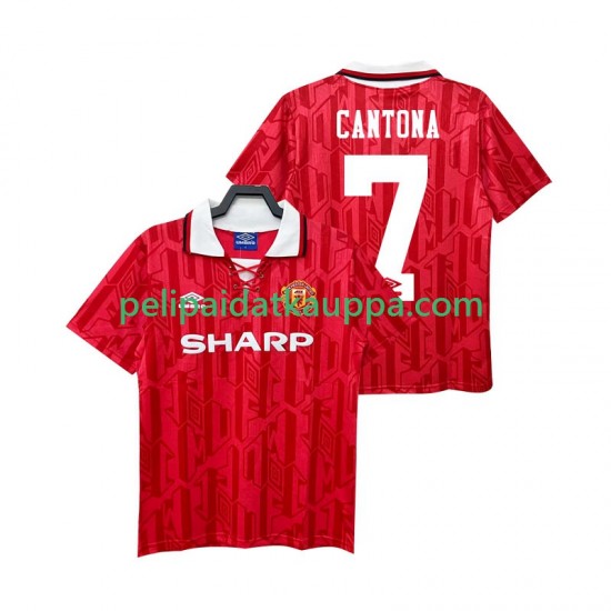 Manchester United CANTONA 7 1992 Retro Koti Fanipelipaita (Miehet) 1994 Lyhythihainen