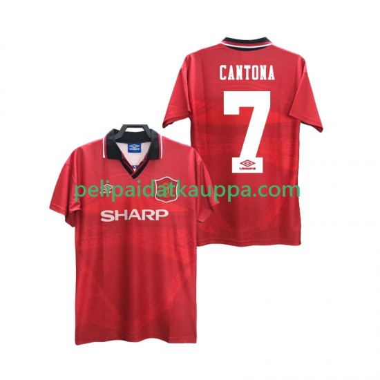 Manchester United CANTONA 7 1996 Retro Koti Fanipelipaita (Miehet) 1994 Lyhythihainen Manchester United CANTONA 7 1996 Retro Koti Fanipelipaita (Miehet) 1994 Lyhythihainen