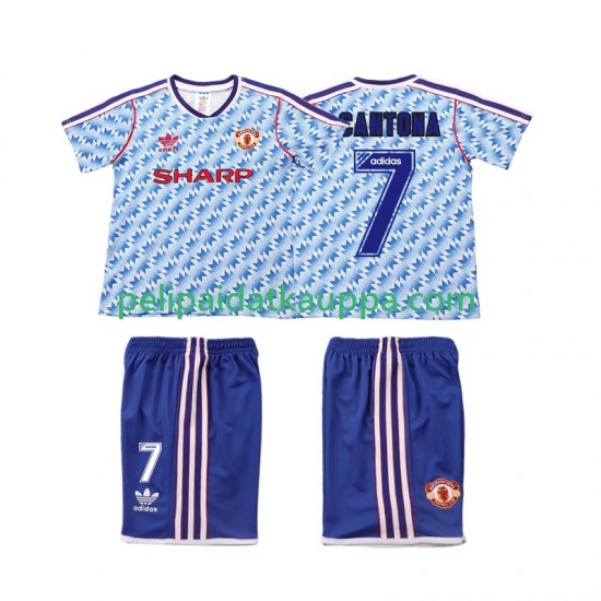 Manchester United CANTONA 7 1990 1992 Retro Vieras Fanipelipaita (Lasten) Lyhythihainen