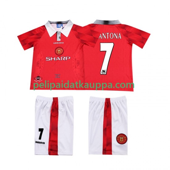 Manchester United CANTONA 7 1996 1997 Retro Koti Fanipelipaita (Lasten) Lyhythihainen