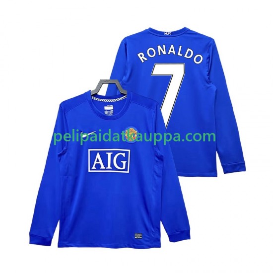 Manchester United Cristiano Ronaldo 7 2009 Retro Kolmas Fanipelipaita (Miehet) 2008 Pitkähihainen Manchester United Cristiano Ronaldo 7 2009 Retro Kolmas Fanipelipaita (Miehet) 2008 Pitkähihainen
