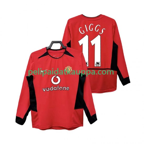 Manchester United GIGGS 11 Retro Koti Fanipelipaita (Miehet) 2004 2002 Pitkähihainen