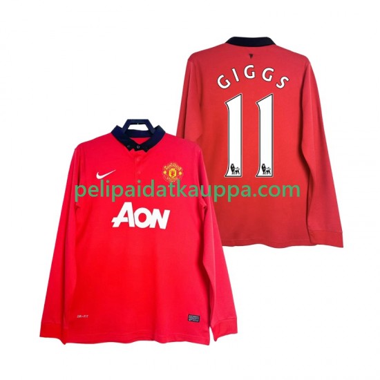 Manchester United GIGGS 11 2013 2014 Retro Koti Fanipelipaita (Miehet) Pitkähihainen Manchester United GIGGS 11 2013 2014 Retro Koti Fanipelipaita (Miehet) Pitkähihainen