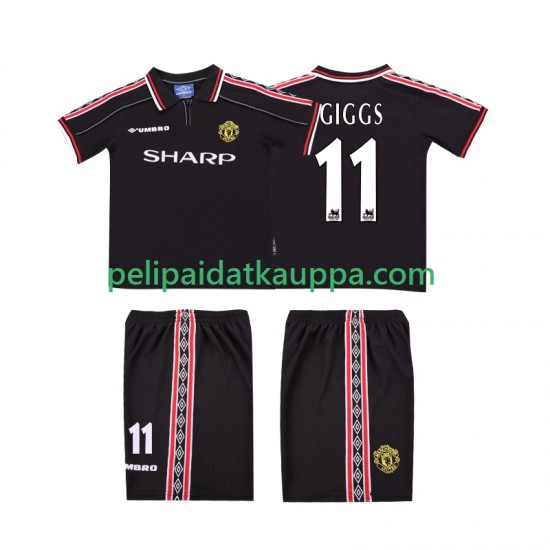 Manchester United GIGGS 11 Retro Vieras Fanipelipaita (Lasten) 1998 1999 Lyhythihainen