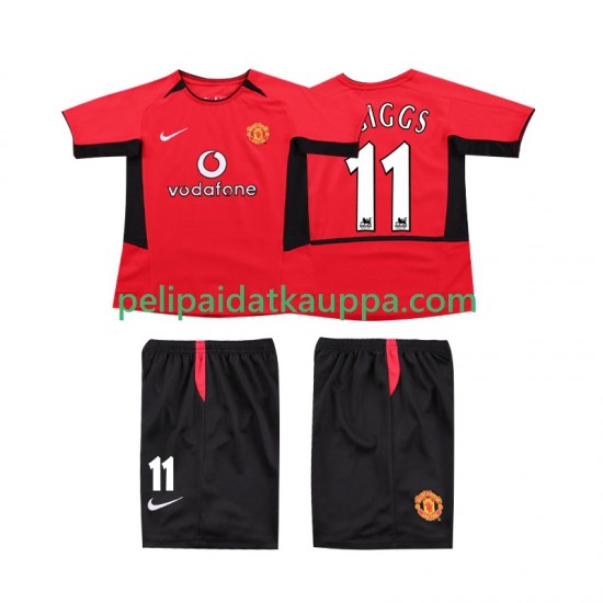 Manchester United GIGGS 11 Retro Koti Fanipelipaita (Lasten) 2004 2002 Lyhythihainen