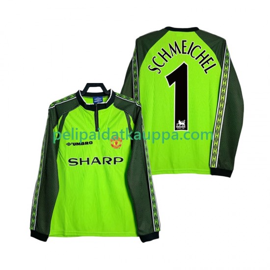 Manchester United SCHMEICHEL 1 2000 Maalivahdin Retro Koti Fanipelipaita (Miehet) 1998 Pitkähihainen Manchester United SCHMEICHEL 1 2000 Maalivahdin Retro Koti Fanipelipaita (Miehet) 1998 Pitkähihainen