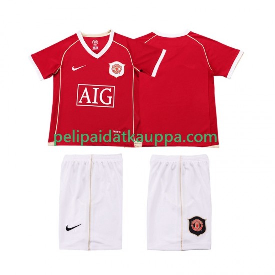 Manchester United 2007 Retro Koti Fanipelipaita (Lasten) 2006 Lyhythihainen
