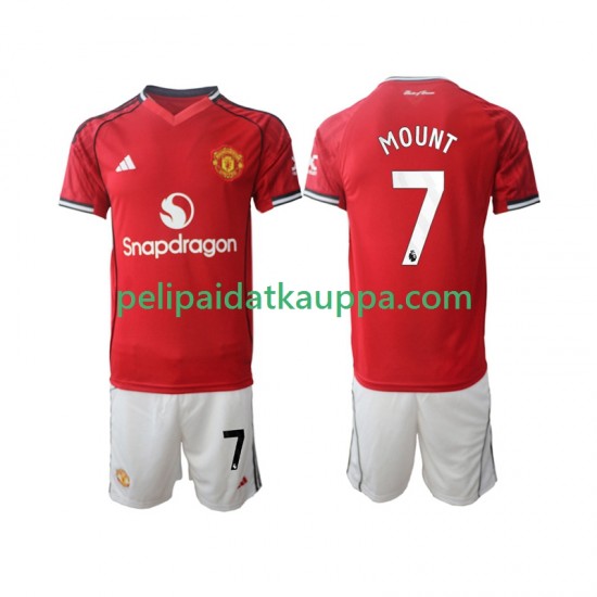 Manchester United Mason Mount 7 Koti Fanipelipaita (Lasten) 2025-2026 Lyhythihainen