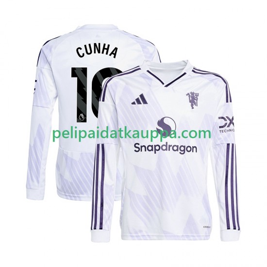 Manchester United Matheus Cunha 10 Vieras Fanipelipaita (Miehet) 2025-2026 Pitkähihainen