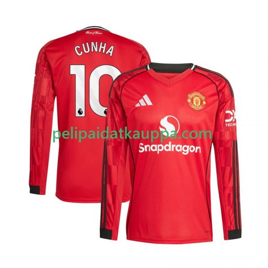 Manchester United Matheus Cunha 10 Koti Fanipelipaita (Miehet) 2025-2026 Pitkähihainen Manchester United Matheus Cunha 10 Koti Fanipelipaita (Miehet) 2025-2026 Pitkähihainen