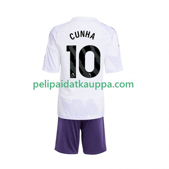 Manchester United Matheus Cunha 10 Vieras Fanipelipaita (Lasten) 2025-2026 Lyhythihainen Manchester United Matheus Cunha 10 Vieras Fanipelipaita (Lasten) 2025-2026 Lyhythihainen