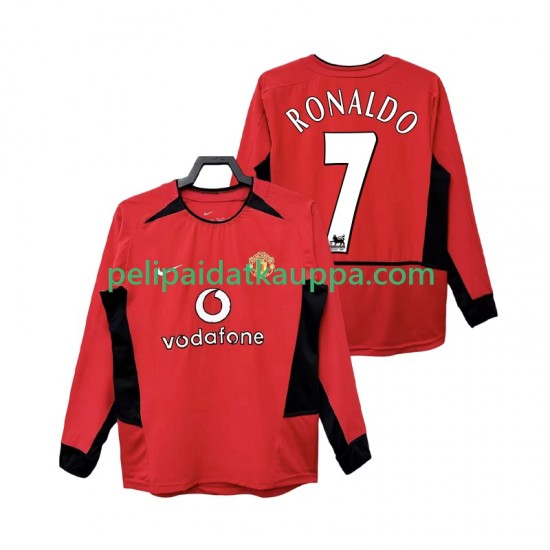 Manchester United RONALDO 7 Retro Koti Fanipelipaita (Miehet) 2004 2002 Pitkähihainen