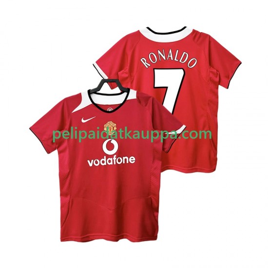 Manchester United RONALDO 7 2005 Retro Koti Fanipelipaita (Miehet) 2006 Lyhythihainen