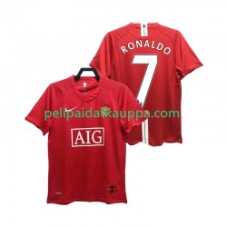 Manchester United RONALDO 7 Premier League 2007 Retro Koti Fanipelipaita (Miehet) 2008 Lyhythihainen
