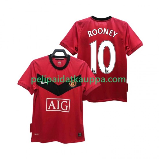 Manchester United ROONEY 10 2009 Retro Koti Fanipelipaita (Miehet) 2010 Lyhythihainen
