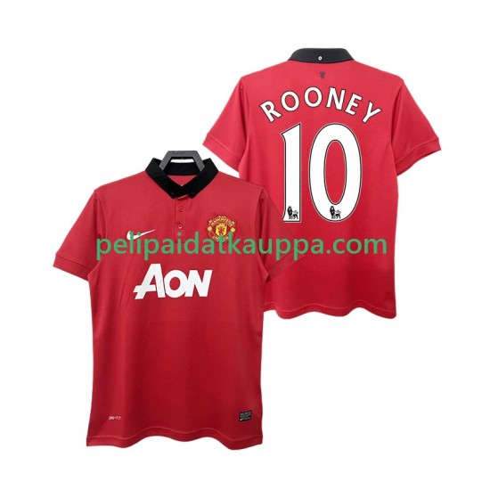 Manchester United ROONEY 10 2013 2014 Retro Koti Fanipelipaita (Miehet) Lyhythihainen