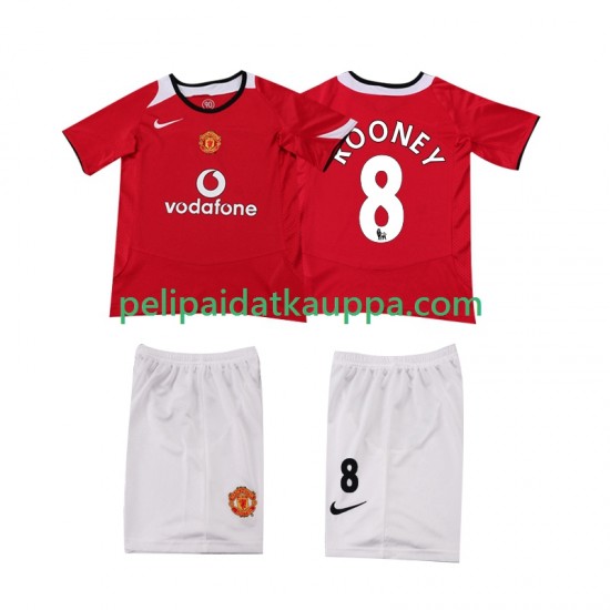 Manchester United ROONEY 8 2005 Retro Koti Fanipelipaita (Lasten) 2006 Lyhythihainen
