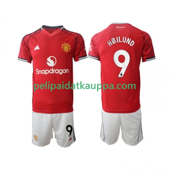 Manchester United Rasmus Hojlund 9 Koti Fanipelipaita (Lasten) 2025-2026 Lyhythihainen Manchester United Rasmus Hojlund 9 Koti Fanipelipaita (Lasten) 2025-2026 Lyhythihainen