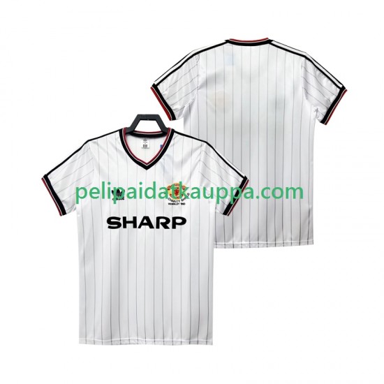 Manchester United 1983 1984 Retro Vieras Fanipelipaita (Miehet) Lyhythihainen