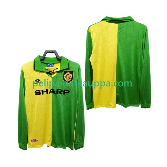 Manchester United 1992 Retro Vieras Fanipelipaita (Miehet) 1994 Pitkähihainen