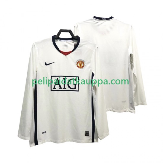 Manchester United Premier League 2009 Retro Vieras Fanipelipaita (Miehet) 2008 Pitkähihainen
