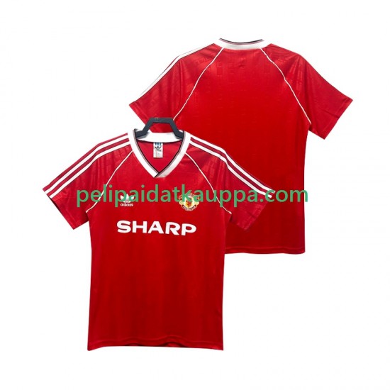 Manchester United 1988 1990 Retro Koti Fanipelipaita (Miehet) Lyhythihainen