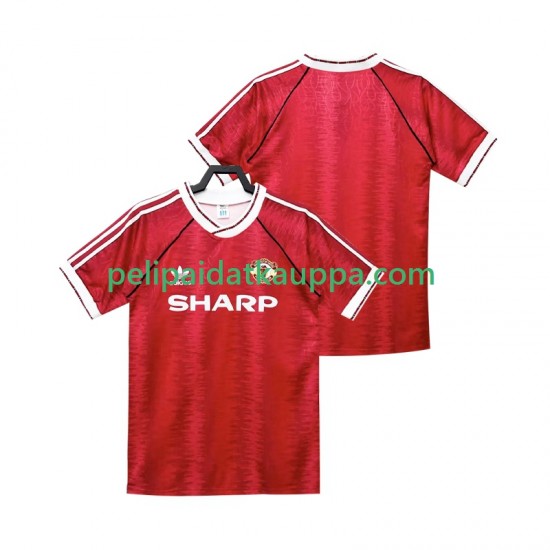 Manchester United 1990 1992 Retro Koti Fanipelipaita (Miehet) Lyhythihainen