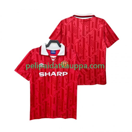 Manchester United 1992 Retro Koti Fanipelipaita (Miehet) 1994 Lyhythihainen Manchester United 1992 Retro Koti Fanipelipaita (Miehet) 1994 Lyhythihainen