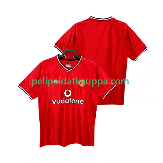 Manchester United 2000 Retro Koti Fanipelipaita (Miehet) 2002 Lyhythihainen Manchester United 2000 Retro Koti Fanipelipaita (Miehet) 2002 Lyhythihainen