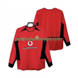 Manchester United Retro Koti Fanipelipaita (Miehet) 2004 2002 Pitkähihainen