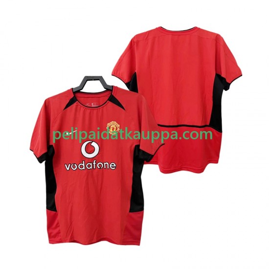 Manchester United Retro Koti Fanipelipaita (Miehet) 2004 2002 Lyhythihainen Manchester United Retro Koti Fanipelipaita (Miehet) 2004 2002 Lyhythihainen