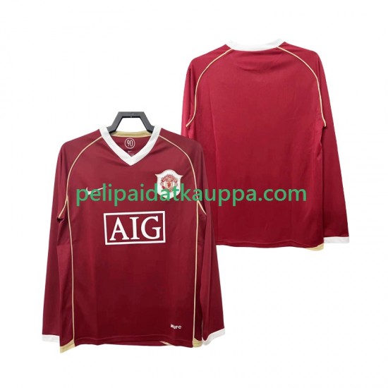 Manchester United 2007 Retro Koti Fanipelipaita (Miehet) 2006 Pitkähihainen Manchester United 2007 Retro Koti Fanipelipaita (Miehet) 2006 Pitkähihainen