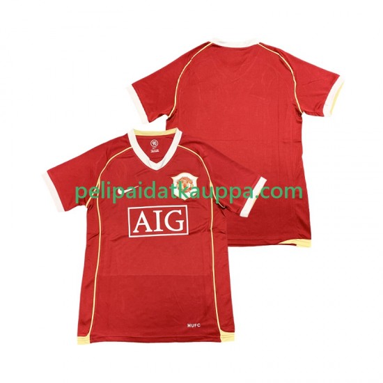 Manchester United 2007 Retro Koti Fanipelipaita (Miehet) 2006 Lyhythihainen