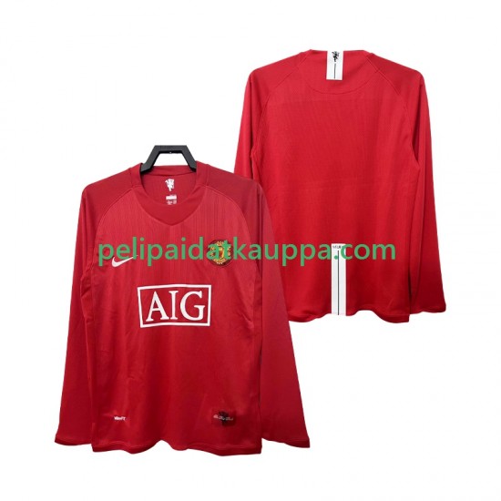 Manchester United 2007 Retro Koti Fanipelipaita (Miehet) 2008 Pitkähihainen Manchester United 2007 Retro Koti Fanipelipaita (Miehet) 2008 Pitkähihainen