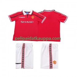 Manchester United Retro Koti Fanipelipaita (Lasten) 1998 1999 Lyhythihainen