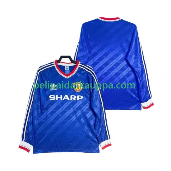 Manchester United 1986 1988 Retro Kolmas Fanipelipaita (Miehet) Pitkähihainen Manchester United 1986 1988 Retro Kolmas Fanipelipaita (Miehet) Pitkähihainen