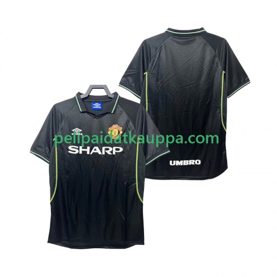 Manchester United Retro Kolmas Fanipelipaita (Miehet) 1998 1999 Lyhythihainen Manchester United Retro Kolmas Fanipelipaita (Miehet) 1998 1999 Lyhythihainen