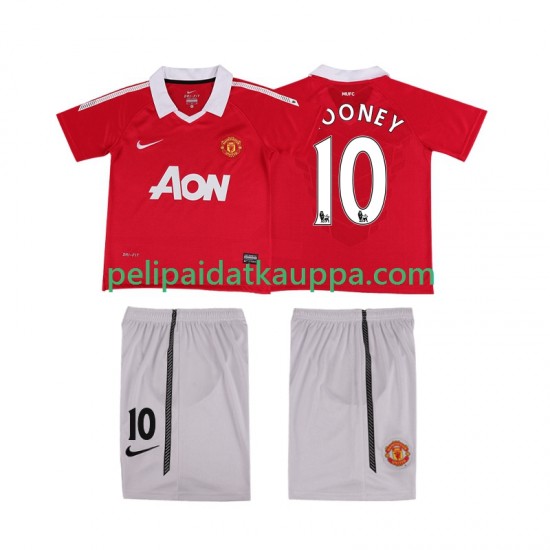 Manchester United Rooney 10 Retro Koti Fanipelipaita (Lasten) 2011 2010 Lyhythihainen