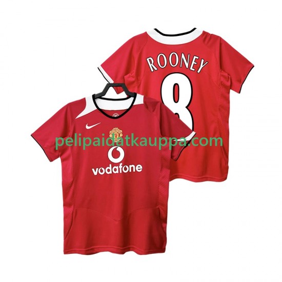 Manchester United Rooney 8 2005 Retro Koti Fanipelipaita (Miehet) 2006 Lyhythihainen Manchester United Rooney 8 2005 Retro Koti Fanipelipaita (Miehet) 2006 Lyhythihainen