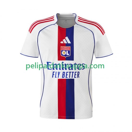 Olympique Lyonnais Koti Fanipelipaita (Miehet) 2025-2026 Lyhythihainen Olympique Lyonnais Koti Fanipelipaita (Miehet) 2025-2026 Lyhythihainen