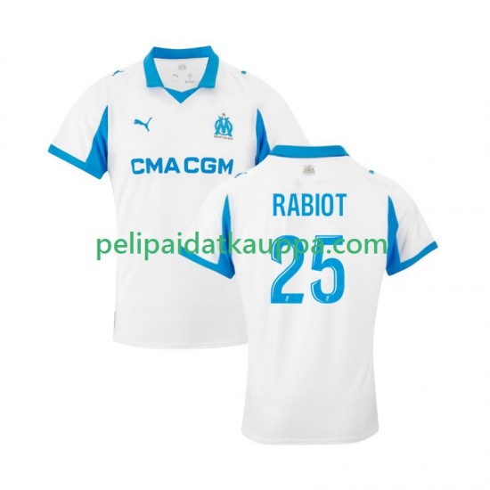 Olympique de Marseille Adrien Rabiot 25 Koti Fanipelipaita (Miehet) 2025-2026 Lyhythihainen Olympique de Marseille Adrien Rabiot 25 Koti Fanipelipaita (Miehet) 2025-2026 Lyhythihainen