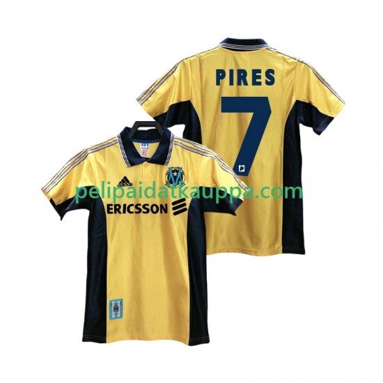 Olympique de Marseille PIRES 7 Retro Kolmas Fanipelipaita (Miehet) 1998 1999 Lyhythihainen