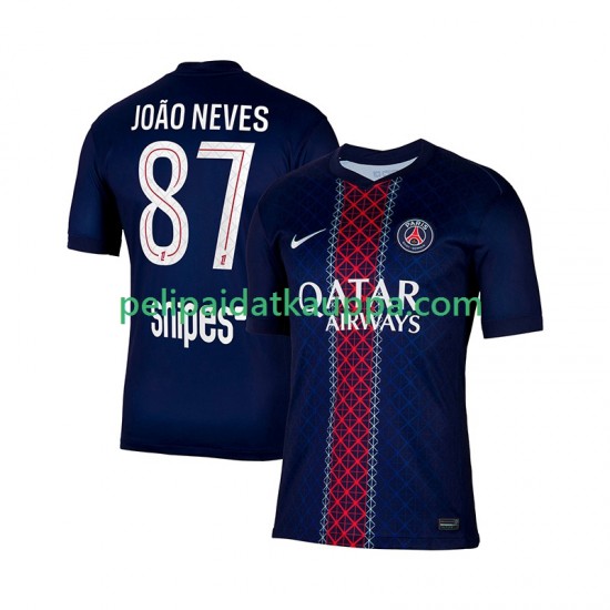 Paris Saint-Germain Joao Neves 87 Koti Fanipelipaita (Miehet) 2025-2026 Lyhythihainen